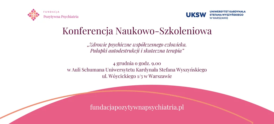 Zdrowie psychiczne współczesnego człowieka. Pułapki autodestrukcji i skuteczna terapia - Obrazek nagłówka