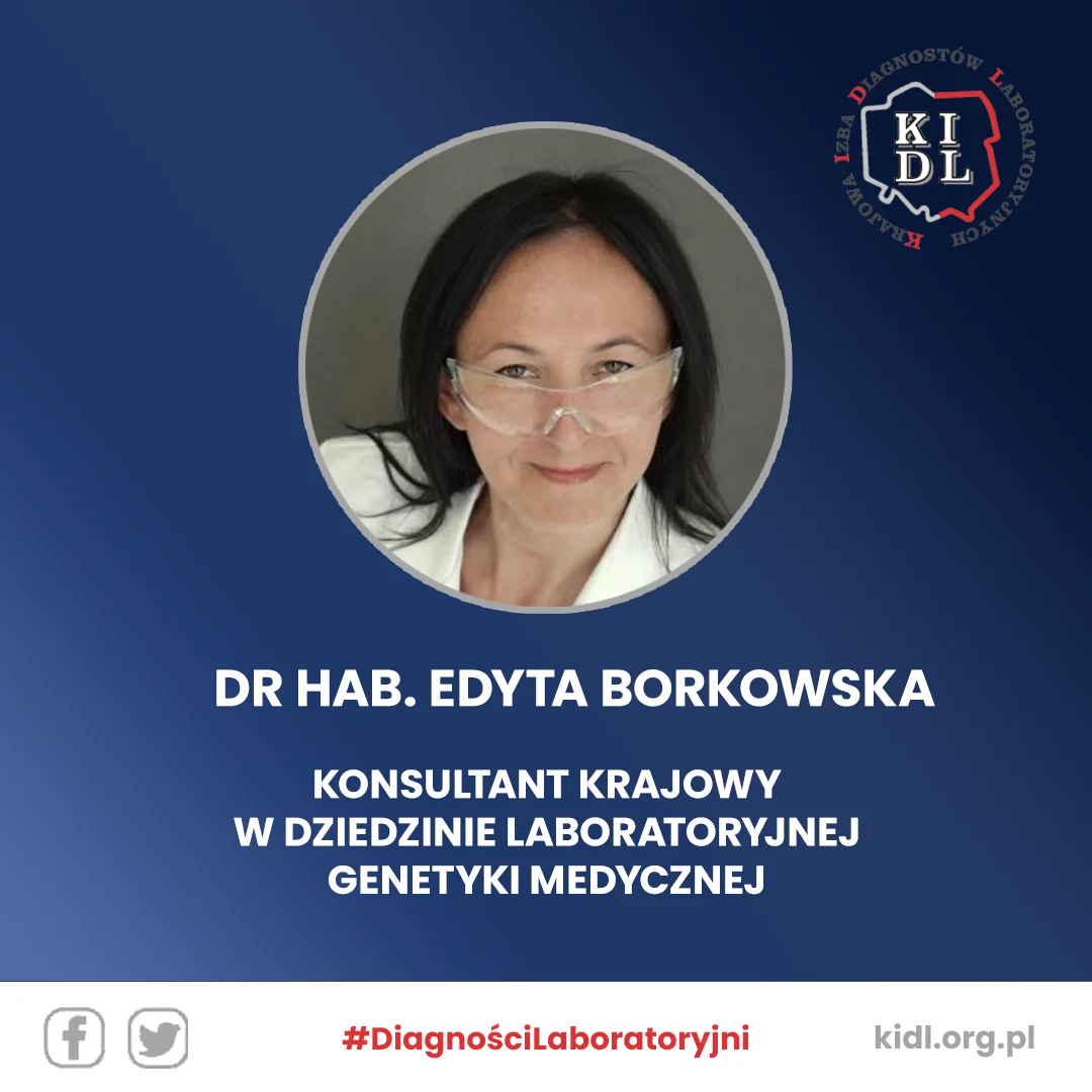 Dr Hab Edyta Borkowska Konsultant Krajową W Dziedzinie Laboratoryjnej Genetyki Medycznej 7140