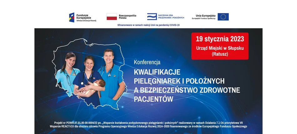 „Kwalifikacje pielęgniarek i położnych a bezpieczeństwo zdrowotne pacjentów” - konferencja w Słupsku - Obrazek nagłówka